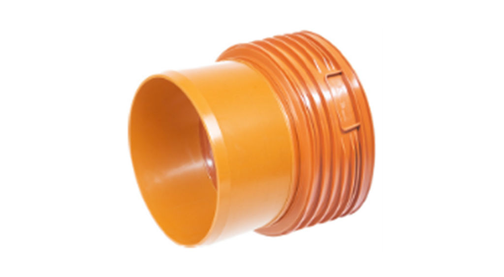 K2 DV Sentrisk overgang muffeglatt spiss Utvendig Normert OD 2400x1320